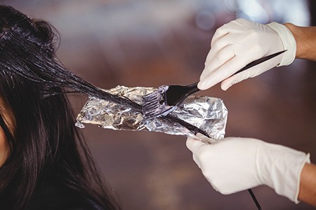 how to prevent countertop hair dye stains