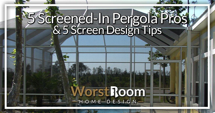 screened-in pergola