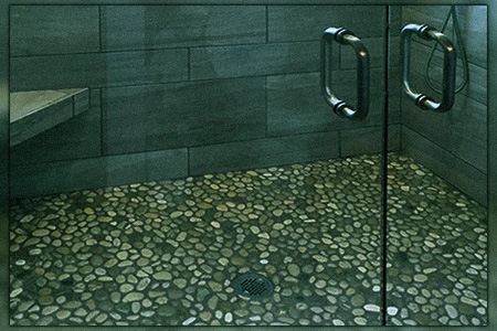 you can find the pros of pebble floor shower in this section