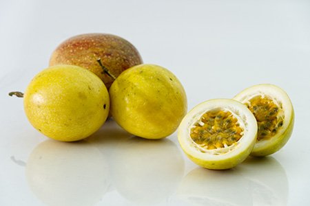 yellow passion fruit is one of the stronger and thicker varieties of passion fruit