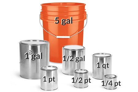 Paint Can Sizes  All Standard & Non Standard Sizes