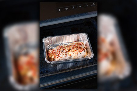 aluminum foil on the oven's lowest rack