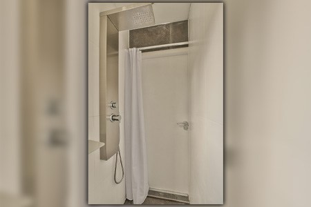 you can use a normal size of shower curtain without any problems if you choose a right shower curtain material