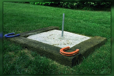 you can build diy horseshoe courts if you know about the average horseshoe pit size