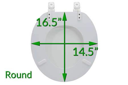 round toilet seat dimensions