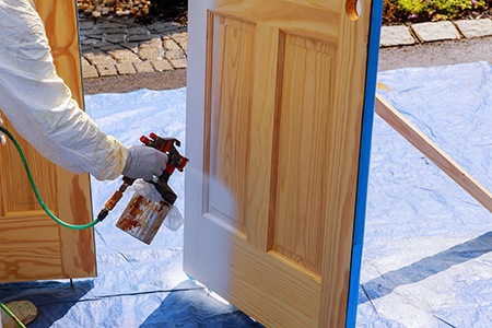 selecting the paint and color type is crucial for painting storm door to match the front door