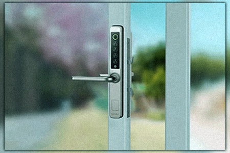 if you want something modern locking mechanisms for sliding doors, you can use smart locks