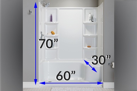 The Standard Shower Size for Your Bathroom Shape - Worst Room