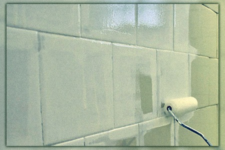 can you paint bathroom tile? yes, but keep in mind to use multiple thin coats for better results