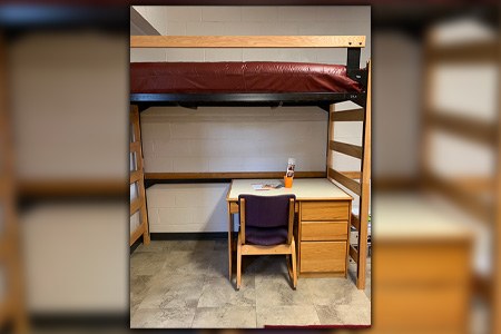 average dorm room size is larger than typical bedroom size