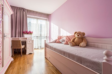 average kid's bedroom size is close to the normal size of a bedroom