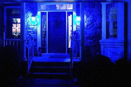 blue porch light meaning