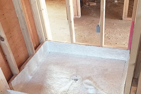 fiberglass shower pan