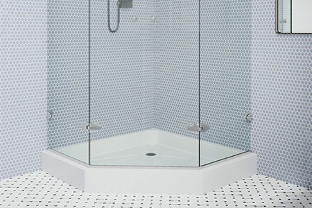 neo-angle sizes of corner showers