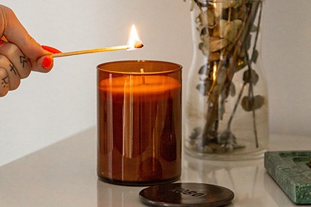 over-burning glass jar candles