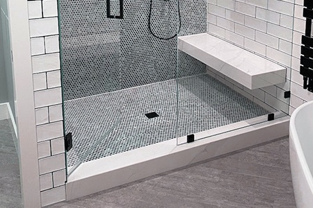 tiled shower pan