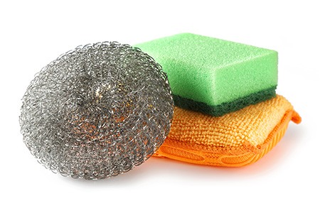 avoid using these scrubbing & wiping materials with glass cleaner on stainless steel