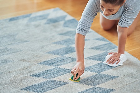 one of the downfalls of kitchen with carpet is that it is challenging to clean dropped food