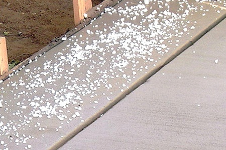 rock salt driveway weeds