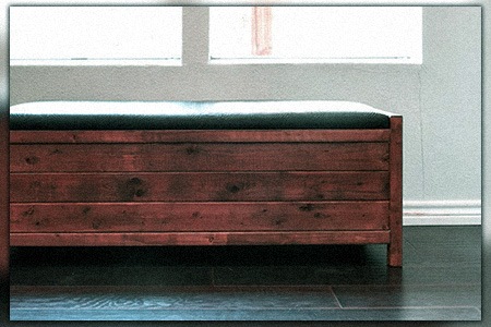 one of the different types of benches is storage benches