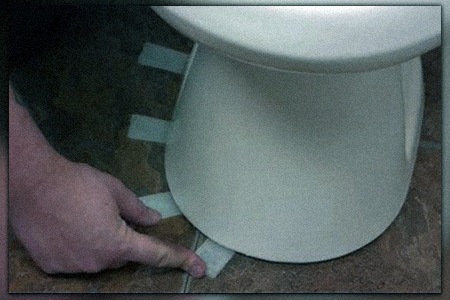 you must fit the shims for uneven toilets