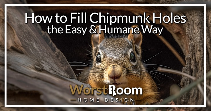 how to fill chipmunk holes