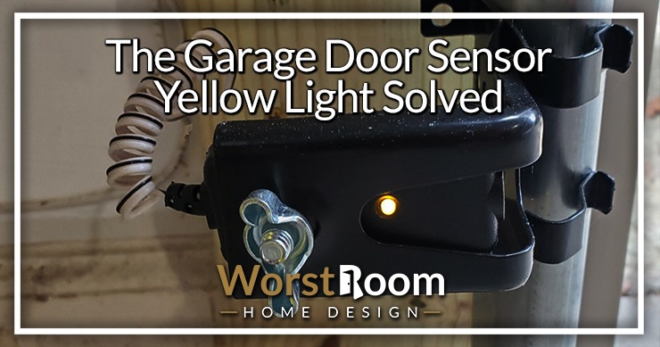 garage door sensor yellow light