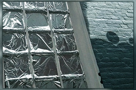 tin foil on windows can help you with light reduction