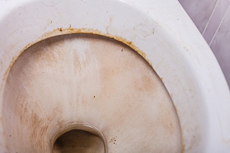 is black sediment in the toilet bowl dangerous?