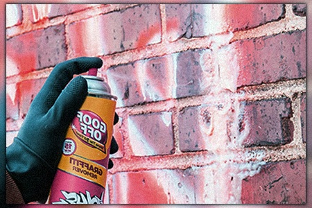 how to remove spray paint from concrete? try using graffiti remover!